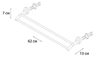 Полотенцедержатель Fixsen Europa хром FX-21802, 3