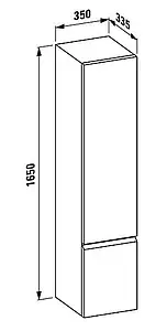 Шкаф-пенал подвесной Laufen Pro 35 R венге 4.8312.2.095.423.1 Шкаф-пенал подвесной Laufen Pro 35 R венге 4.8312.2.095.423.1, 2