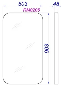 Зеркало Aqwella RM 50 белый RM0205W Зеркало Aqwella RM 50 белый RM0205W, 2