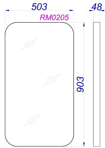 Зеркало Aqwella RM 50 белый RM0205W