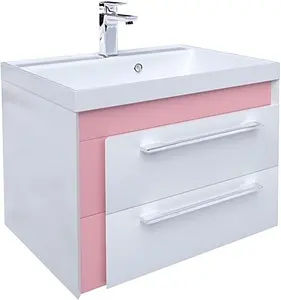 Тумба-умывальник подвесная IDDIS Color Plus 60 белый/розовый COL60P0i95+0066000i28 Тумба-умывальник подвесная IDDIS Color Plus 60 белый/розовый COL60P0i95+0066000i28, 1