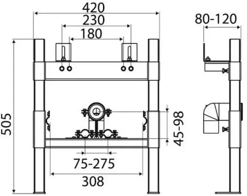 Инсталляция для биде OLI 618547