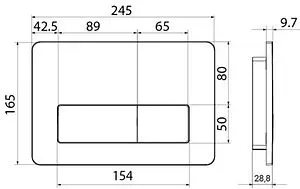 Клавиша смыва для унитаза IDDIS Optima Home OPH10B0i77 черный матовый, 2