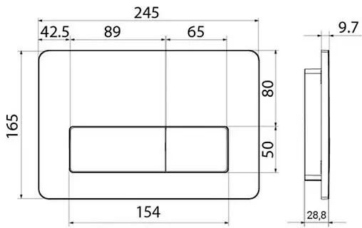 Клавиша смыва для унитаза IDDIS Optima Home OPH10B0i77 черный матовый