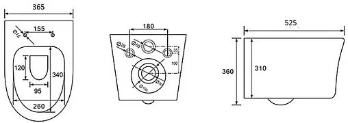 Унитаз подвесной безободковый Aquatek Ника белый AQ2009-00