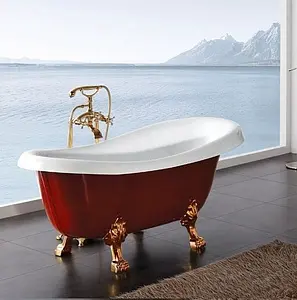 Ванна акриловая отдельностоящая BelBagno 170x80 белый/панель красный BB04-ROS Ванна акриловая отдельностоящая BelBagno 170x80 белый/панель красный BB04-ROS, 4