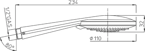 Лейка ручного душа Bossini Mixa/3 Fitair 110 хром B00169.030