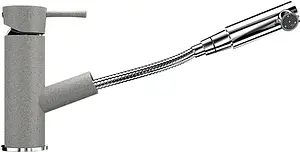 Смеситель для кухни с выдвижным изливом Ulgran серый беж U-009-310 Смеситель для кухни с выдвижным изливом Ulgran серый беж U-009-310, 1