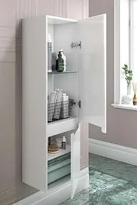 Шкаф-пенал подвесной Kerama Marazzi Buongiorno Plus белый/дуб кантри BGP.130\WHT Шкаф-пенал подвесной Kerama Marazzi Buongiorno Plus белый/дуб кантри BGP.130\WHT, 4