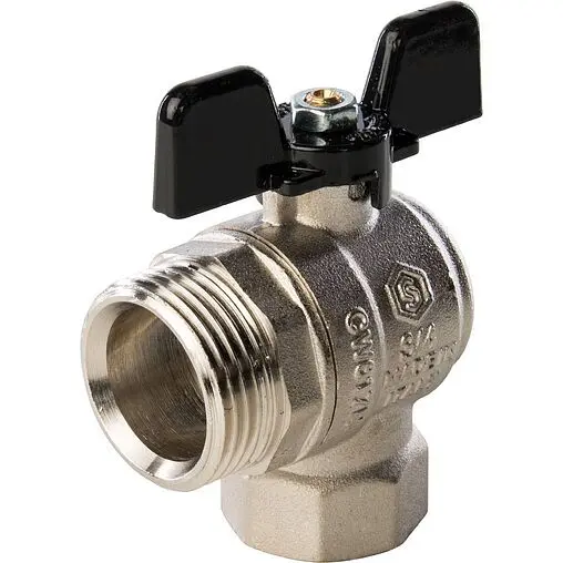 Кран шаровый с американкой угловой ¾"в x ¾"н Stout SVB-0008-000020