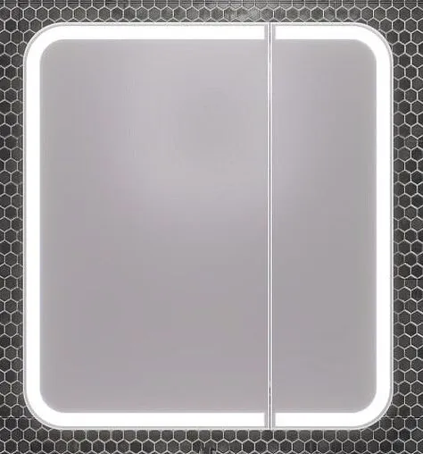 Шкаф-зеркало Opadiris Элеганс 90 белый матовый 00-00006882