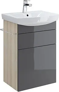 Тумба-умывальник Cersanit Smart 55 серый/ясень B-SU-SMA-CA55/Gr+S-UM-CAR55/1-w, 1