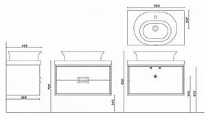 Тумба-умывальник подвесная Kerama Marazzi Canaletto 60 белый CN.60\M+ Тумба-умывальник подвесная Kerama Marazzi Canaletto 60 белый CN.60\M+, 2