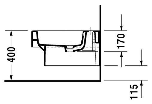 Биде подвесное Duravit Vero белый 2239150000