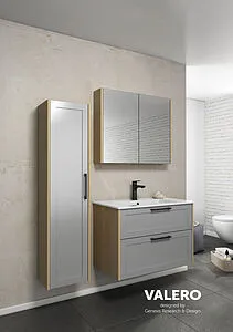 Шкаф-пенал подвесной Isvea Valero 35 серый/дуб 24VR3174080I, 4