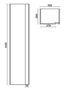 Шкаф-пенал подвесной Kerama Marazzi Buongiorno 36 белый BGN.150.1\WHT Шкаф-пенал подвесной Kerama Marazzi Buongiorno 36 белый BGN.150.1\WHT, 2