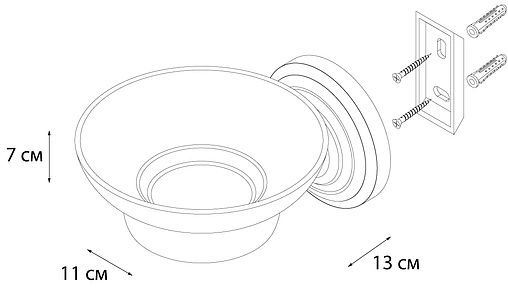 Мыльница Fixsen Retro бронза/белый FX-83808 Мыльница Fixsen Retro бронза/белый FX-83808