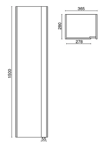 Шкаф-пенал подвесной Kerama Marazzi Buongiorno 36 белый BGN.150.1\WHT Шкаф-пенал подвесной Kerama Marazzi Buongiorno 36 белый BGN.150.1\WHT