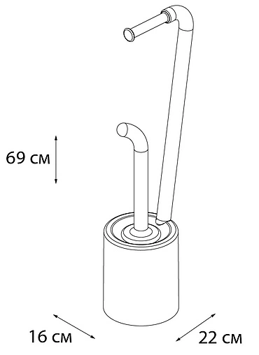 Ёршик для унитаза Fixsen Wendy белый/кофе FX-7032-48