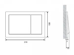 Клавиша смыва для унитаза Cersanit Enter P-BU-ENT/Wh белый матовый, 2