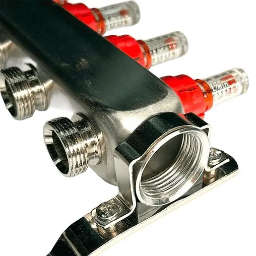 Группа коллекторная с расходомерами 9 отводов 1&quot;в/в x ¾&quot;ек Uni-fitt TECHNO 450W4309