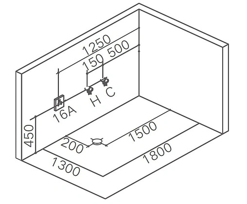 Ванна акриловая с гидромассажем Gemy 180x130 G9259