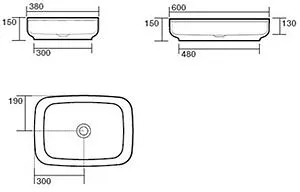 Раковина Kerasan Tribeca 60 черный матовый 514131 Раковина Kerasan Tribeca 60 черный матовый 514131, 2