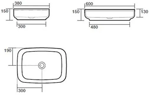 Раковина Kerasan Tribeca 60 черный матовый 514131