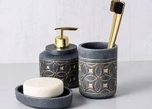 Дозатор для жидкого мыла Fixsen Coin серый/с рисунком FX-250-1 Дозатор для жидкого мыла Fixsen Coin серый/с рисунком FX-250-1, 3