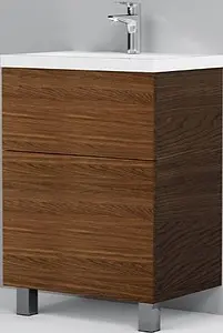 Тумба-умывальник напольная Am.Pm Gem 60 орех M90FSX06022NF32+M90WCC0602WG Тумба-умывальник напольная Am.Pm Gem 60 орех M90FSX06022NF32+M90WCC0602WG, 1