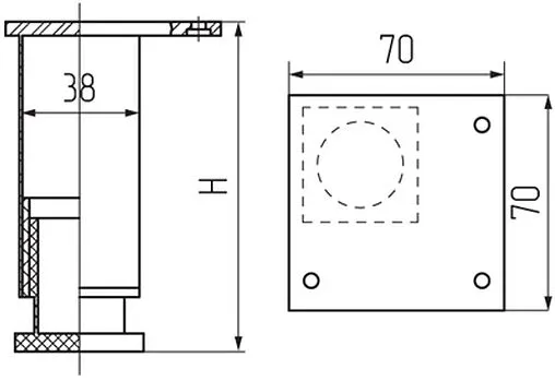 Ножки мебельные Aquaton  хром 1A280803SD000