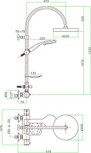 Душевая система с термостатом для душа Fiore X-Termo хром 31CR0988 Душевая система с термостатом для душа Fiore X-Termo хром 31CR0988, 2