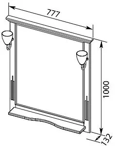 Зеркало Aquanet Лагуна 75 белый 00175306 Зеркало Aquanet Лагуна 75 белый 00175306, 2