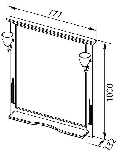Зеркало Aquanet Лагуна 75 белый 00175306 Зеркало Aquanet Лагуна 75 белый 00175306