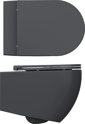 Унитаз подвесной безободковый ISVEA Infinity антрацит 10NF02001SV-2C