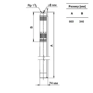 Насос скважинный центробежный 3&quot; Grundfos SQ 5-50 96510214, 2