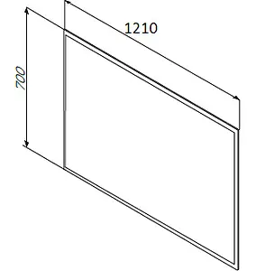 Зеркало с подсветкой Am.Pm Spirit 2.0 120 алюминий M70AMOX1201SA, 2