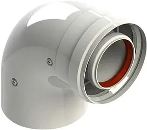 Колено для дымохода Ø 60/100мм ∠ 90° (Al) Viessmann LAS 7194836, 1