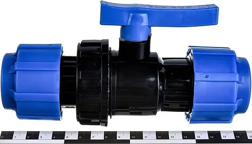 Кран шаровый с американкой для пнд трубы 32мм x 32мм ТПК-Аква 555220032
