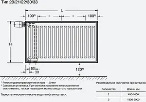 Радиатор стальной панельный Buderus Logatrend VK-Profil тип 21 500 x 900 мм 7724114509, 3