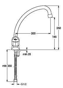 Смеситель для кухни Vidima Eco хром BA165AA, 2