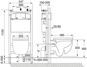 Комплект 4 в 1 Roca Meridian Rimless 893104990 Комплект 4 в 1 Roca Meridian Rimless 893104990, 2