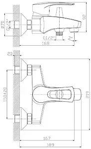 Смеситель для ванны Rossinka хром T40-31 Смеситель для ванны Rossinka хром T40-31, 2