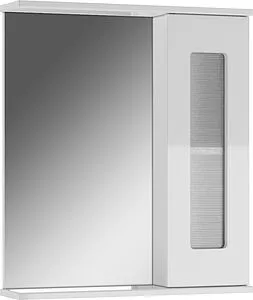 Шкаф-зеркало Айсберг Кристалл 60 белый DA1802HZ, 1