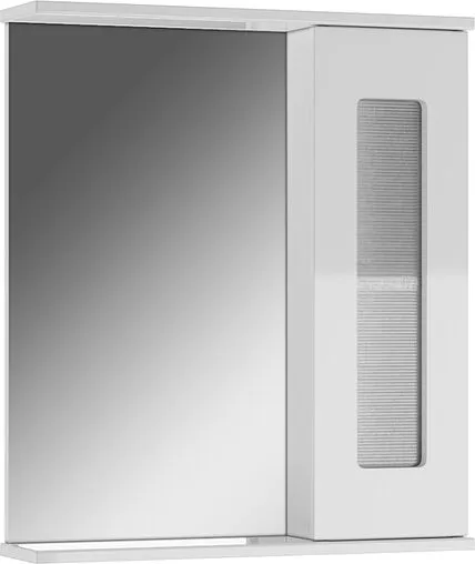 Шкаф-зеркало Айсберг Кристалл 60 белый DA1802HZ