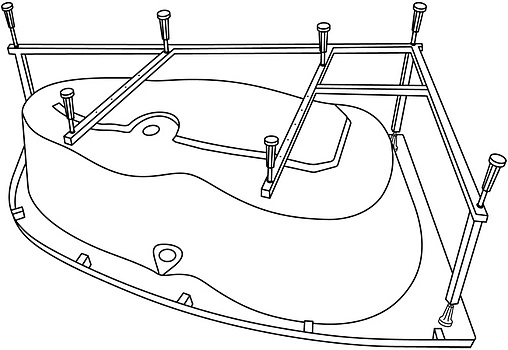 Ванна акриловая Excellent Aquarella 170x110 R WAEX.ARP17WH