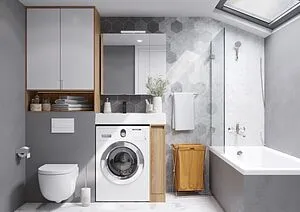 Шкаф-зеркало Aquaton Лондри 80 белый глянец 1A267202LH010, 4