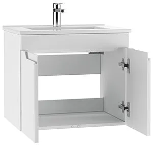 Тумба-умывальник подвесная Домино Optima 60 белый матовый DO1901T+WB.FN/Quadro/60-C/WHT.G/S1, 4