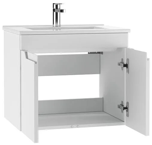 Тумба-умывальник подвесная Домино Optima 60 белый матовый DO1901T+WB.FN/Quadro/60-C/WHT.G/S1