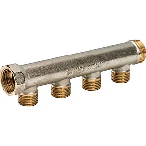 Коллектор распределительный проходной 4 отвода ¾"в/н x ½"к Luxor CP 424 68542701 Коллектор распределительный проходной 4 отвода ¾"в/н x ½"к Luxor CP 424 68542701, 1